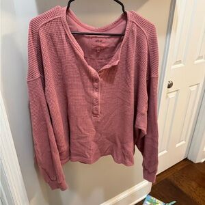 Aerie waffle knit Henley